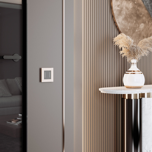 Рамка из поликарбоната на 1 пост Slab айвори софт W0012962 фото 2