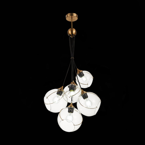 SLE103103-06 Светильник подвесной Золотистый/Прозрачный E27 6*60W SATTURO фото 8