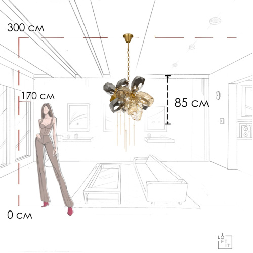 10401/800S Подвесная люстра LOFT IT Britannica фото 10