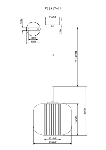 Светильник подвесной Moderli V11817-1P Ember фото 2