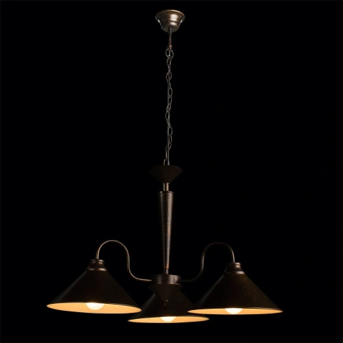 Подвесная люстра Arte Lamp BEVEL A9330LM-3BR фото 2 Подвесная люстра Arte Lamp BEVEL A9330LM-3BR фото 2