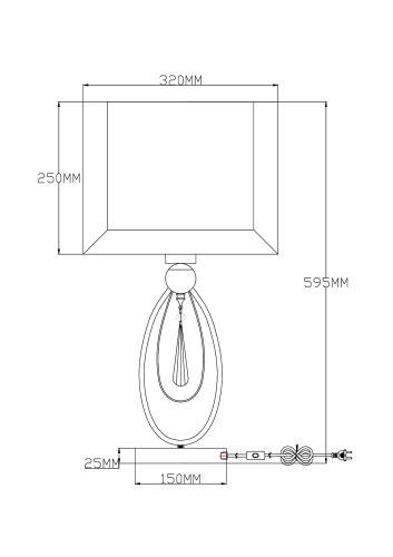Настольная лампа Moderli V2582-1T Dark фото 2