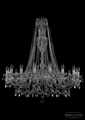 Люстра хрустальная 1411/16/400/Xl-115 Ni Bohemia Ivele Crystal (Богемия Ивеле Кристалл)