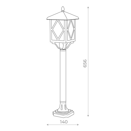 SL084.415.01 Светильник уличный наземный ST-Luce Черный/Черный, Прозрачный E27 1*60W LORNE фото 10