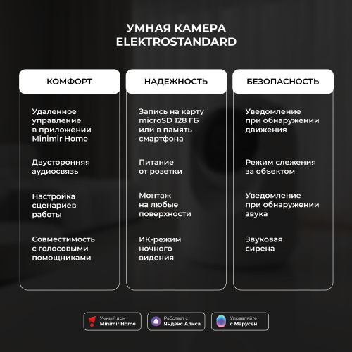 Умная видеокамера белая IP20 76500/00 фото 2