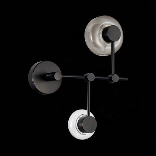 SL6005.401.02 Светильник настенный ST-Luce Черный/Дымчатый, Прозрачный LED 2*3W 3000K VALLO фото 4