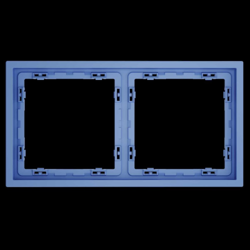 Рамка пластиковая S70 на 2 поста, (деним) Voltum VLS100215