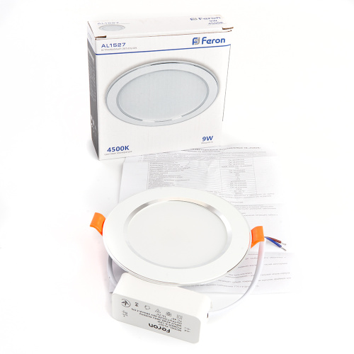 Светодиодный светильник Feron AL1527 встраиваемый 9W 4500K белый фото 6