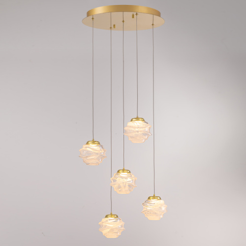 Подвесной светильник MD25030003-5A gold/clear фото 4 Подвесной светильник MD25030003-5A gold/clear фото 4