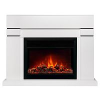 Электрокамин RealFlame Lindelse 26 WT белый с очагом Moonblaze