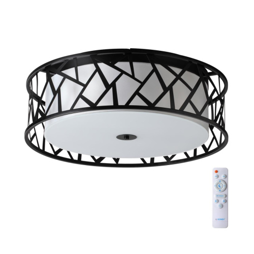 7700/60L AVRA LED SN 596 Светильник металл/ткань/стекло/белый/черный LED 60Вт 3000-6000K D600 IP20 пульт ДУ FABIANA 7700/60L AVRA LED SN 596 Светильник металл/ткань/стекло/белый/черный LED 60Вт 3000-6000K D600 IP20 пульт ДУ FABIANA