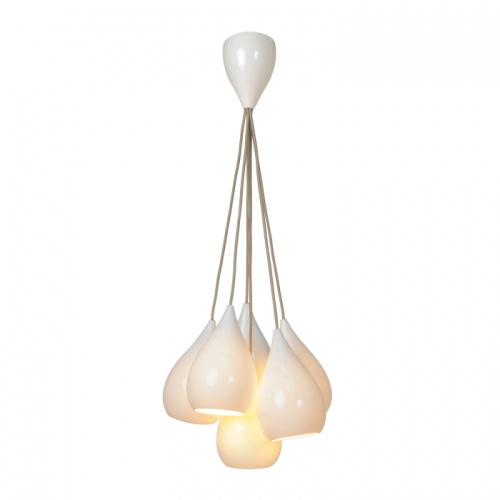 Подвесной светильник Original BTC Drop One Grouping of Six Pendant Light, White Gloss, FP444N