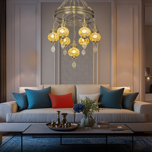 Citilux Каир CL419165 Люстра подвесная Мозаика Янтарь фото 14 Citilux Каир CL419165 Люстра подвесная Мозаика Янтарь фото 14
