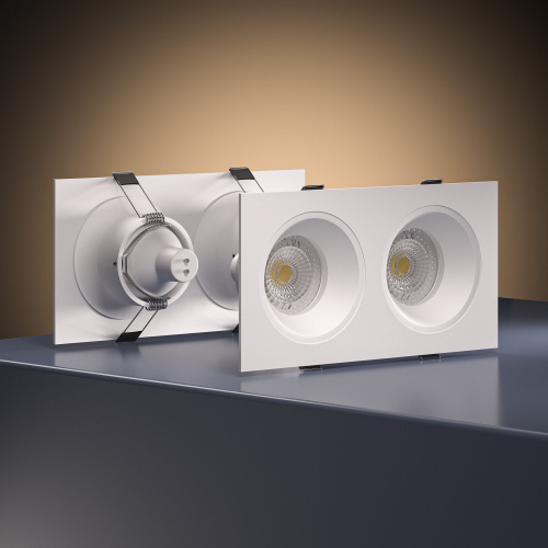 Светильник встраиваемый GU10 белый 15700/02 фото 3 Светильник встраиваемый GU10 белый 15700/02 фото 3