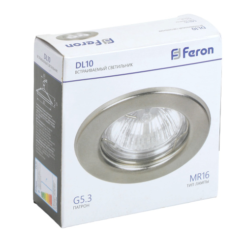 Светильник встраиваемый Feron DL10 потолочный MR16 G5.3 титан фото 2