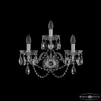 Бра хрустальные 1402B/2+1/195/XL Ni Bohemia Ivele Crystal (Богемия Ивеле Кристалл)