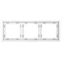 Рамка пластиковая Voltum S70 на 3 поста, (белый матовый) VLS100302