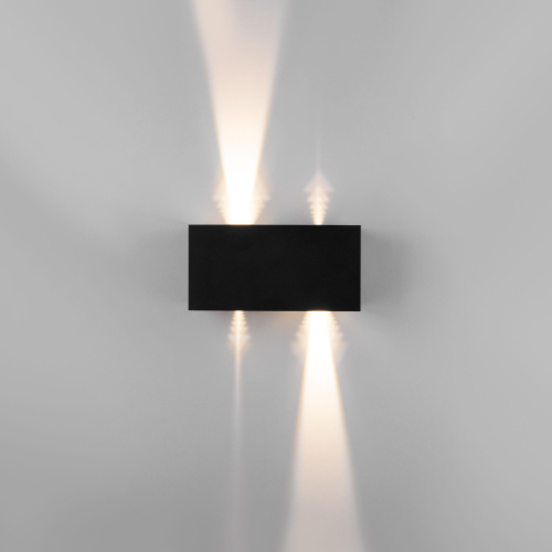 Уличный настенный светодиодный светильник с регулируемыми лучами WINNER DOUBLE LED IP54 35137/W черный фото 6 Уличный настенный светодиодный светильник с регулируемыми лучами WINNER DOUBLE LED IP54 35137/W черный фото 6
