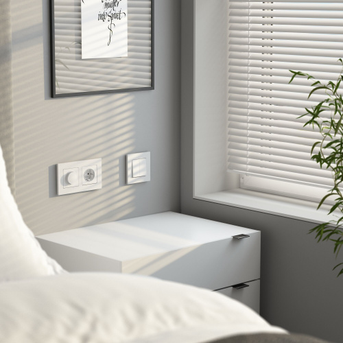 Выключатель двухклавишный с самовозвратом (белый матовый) W1122461 фото 2 Выключатель двухклавишный с самовозвратом (белый матовый) W1122461 фото 2