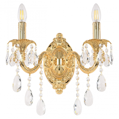 Бра с хрустальными подвесками AL7901B10/2/175 B G Bohemia Ivele Crystal (Богемия Ивеле Кристалл)