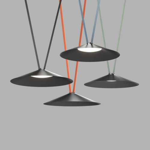 DK5568-BK Cветильник для трека-ремня Belty, серия Flow, со светодиодом, D600*H122мм, 48V DC, 24W, RA90, 120°, 4000K, IP20, черный, алюминий фото 3