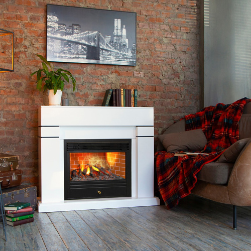 Электрокамин RealFlame Lindelse 26 WT белый с очагом 3D Novara фото 7 Электрокамин RealFlame Lindelse 26 WT белый с очагом 3D Novara фото 7