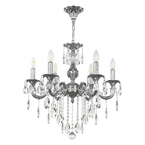 Люстра с хрустальными подвесками AL79101/6/175 B Ni Bohemia Ivele Crystal (Богемия Ивеле Кристалл)