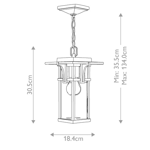 Подвесной фонарь Hinkely Lighting, Арт. HK-MANHATTAN8-S фото 2