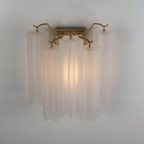 Бра Cloyd ANNO-C W1 / выс. 29 см - латунь светл. - белое матовое стекло (арт.20468) фото 3