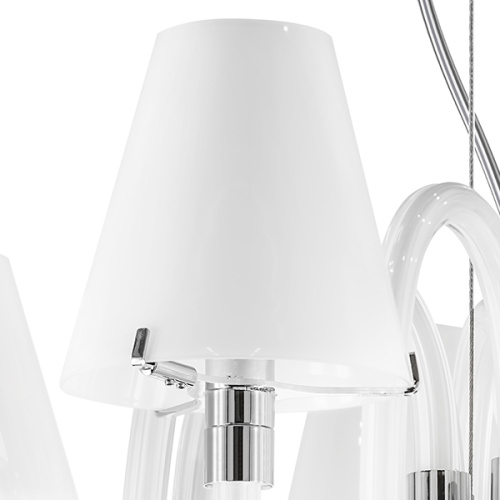 760086 Люстра подв. BIANCO 8х40W G9 ХРОМ БЕЛ. стекло фото 6 760086 Люстра подв. BIANCO 8х40W G9 ХРОМ БЕЛ. стекло фото 6