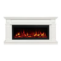 Каминокомплект ISLANDIA/СКАНДИ Белый дуб с очагом Электроочаг SAFITA/САФИТА 42