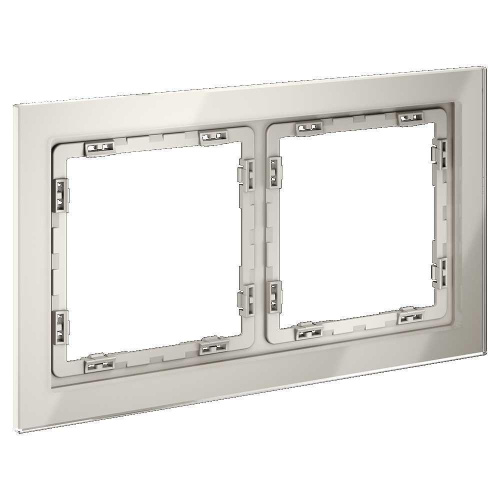 Рамка стеклянная Voltum S70 на 2 поста, (кашемир, стекло) VLS110203 Рамка стеклянная Voltum S70 на 2 поста, (кашемир, стекло) VLS110203