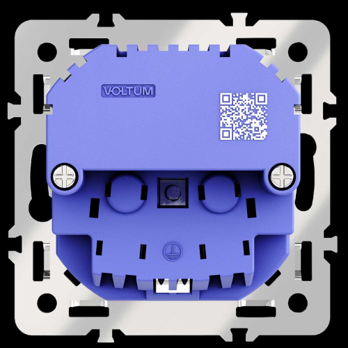 Механизм розетки с заземлением и защитными шторками 16А с USB A+C S70 Voltum VLS0405M фото 3