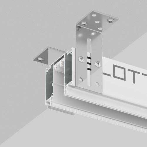 TR2014-WH Профиль-трек SLOTT for DENKIRS SMART, для натяжных потолков, 2 м, алюминий, белый фото 5 TR2014-WH Профиль-трек SLOTT for DENKIRS SMART, для натяжных потолков, 2 м, алюминий, белый фото 5