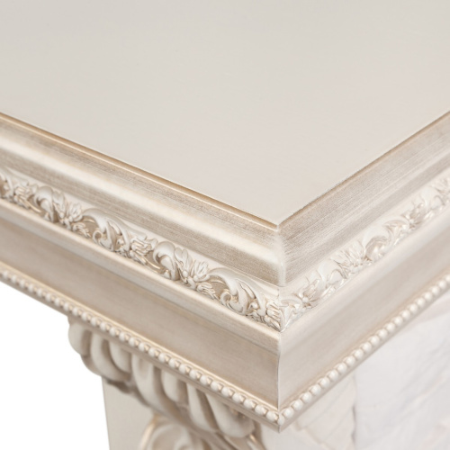 Каминокомплект ROCKLAND LUX/ЧЕЛСИ ЛЮКС Белый дуб с золотой патиной с очагом Электроочаг FIREFIELD 25 фото 5