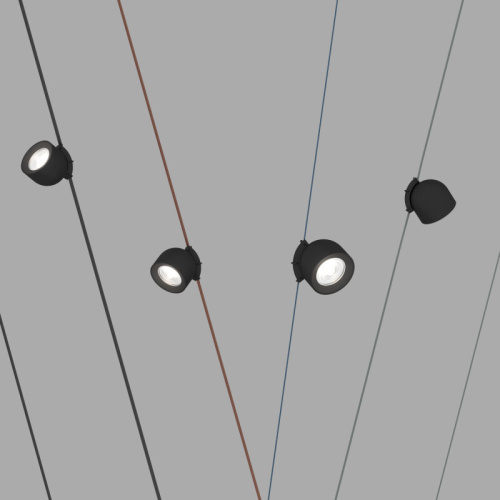 DK5640-BK Поворотный светильник для трека-ремня Belty Smart, серия Spot, со светодиодом, D100*H107мм, 48V DC, 12W, RA90, 38°, 2700-6000K, IP20, черный, алюминий фото 2