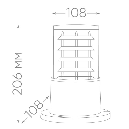 Светильник садово-парковый Feron DH0800, столб,  E27 230V, черный фото 2