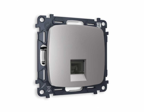 Комплект механизма телефонной розетки AMBRELLA VOLT OMEGA Сталь матовый RJ-11(4P4C) с шторкой QUANT (OP5120, VM190) MO512030 Комплект механизма телефонной розетки AMBRELLA VOLT OMEGA Сталь матовый RJ-11(4P4C) с шторкой QUANT (OP5120, VM190) MO512030