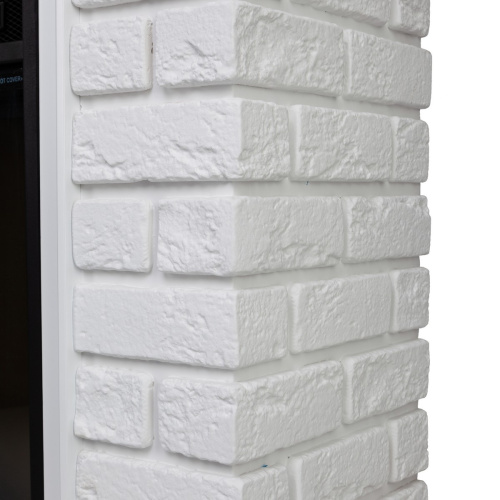 Каминокомплект BRIXTON/ЭЛЬБРУС Белый с очагом Электроочаг SPARTA 25.5 фото 5