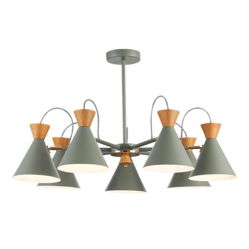 SLE125112-07 Светильник потолочный Серый, Золотистый/Серый, Темное дерево E14 7*40W MODICA фото 5