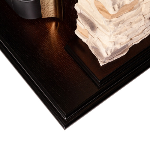 Электрокамин RealFlame Dublin Corner Rock AO античный дуб с очагом Majestic Lux Brass фото 6