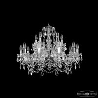 Люстра хрустальная 1411/10+5/240 Ni Leafs-Лист Bohemia Ivele Crystal (Богемия Ивеле Кристалл)