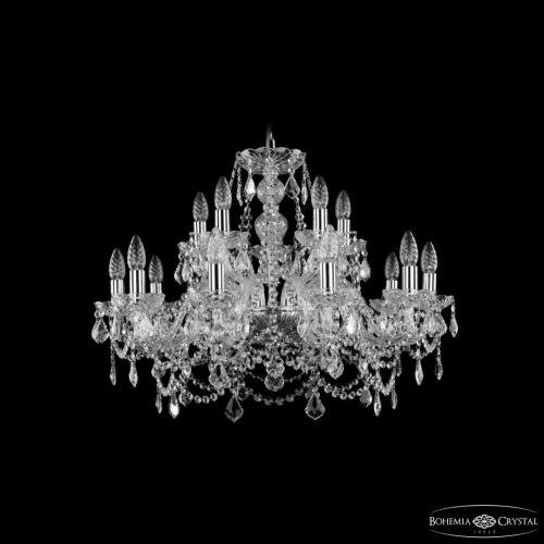 Люстра хрустальная 1411/10+5/240 Ni Leafs-Лист Bohemia Ivele Crystal (Богемия Ивеле Кристалл)