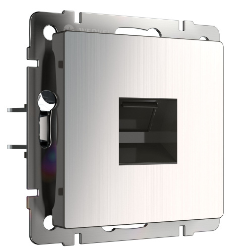 Розетка Ethernet RJ-45 (глянцевый никель) W1181002 Розетка Ethernet RJ-45 (глянцевый никель) W1181002