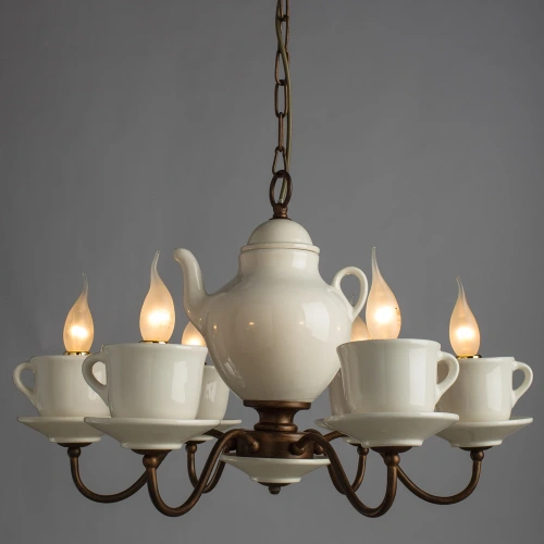 Подвесная люстра Arte Lamp SERVIZIO A6483LM-6WH фото 2 Подвесная люстра Arte Lamp SERVIZIO A6483LM-6WH фото 2