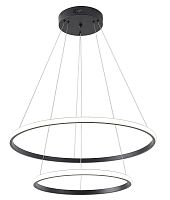 Люстра подвесная светодиодная антрацит LED 63Вт D40+60см Zortes RINGOLIGHT ZRS.33321.63C