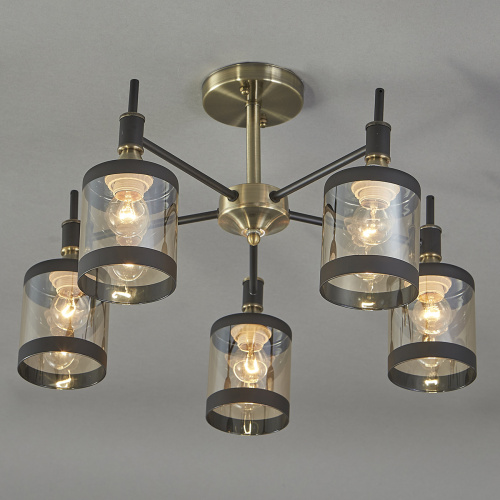 Потолочный светильник Escada 599/5P E27*60W Antique brass/Black фото 3 Потолочный светильник Escada 599/5P E27*60W Antique brass/Black фото 3