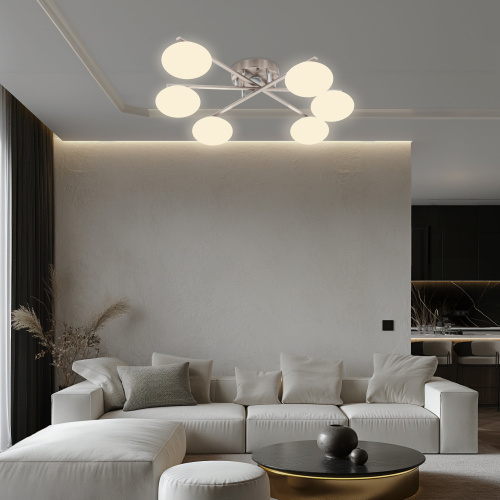 Citilux ATMAN SMART CL226A161 RGB LED Умная люстра Матовый Хром фото 12