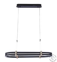 Люстра подвесная овальная черная LED 92Вт 80см Zortes DUBLE-R ZRS.30505.92