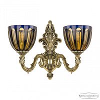 Бра бронзовые 7101B14/2/175 GB P1 U Amber-Blue/H-1H Bohemia Ivele Crystal (Богемия Ивеле Кристалл)